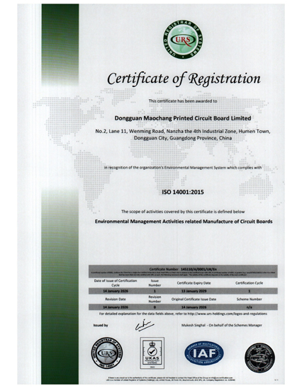 сертификат ISO 14001